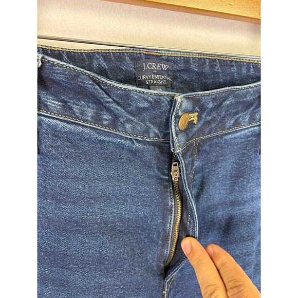 Woman's J. Crew Straight Jeans -‎ Size 35 Dark Wash Everyday Denim - Picture 9 of 9